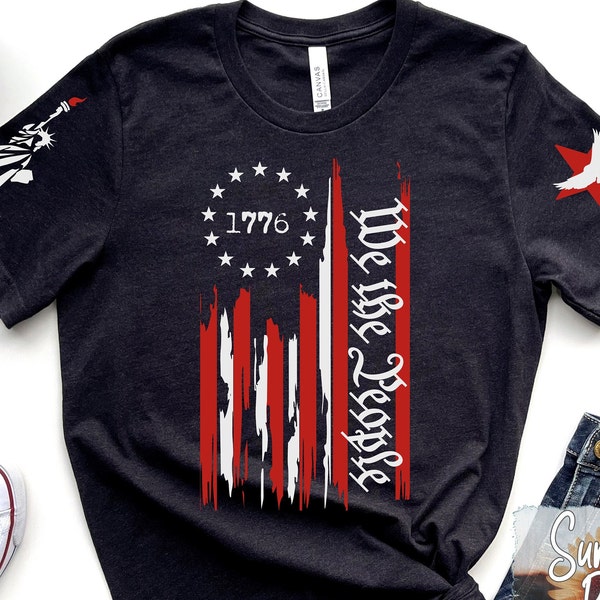 We The People 1776 Patriotic America SVG PNG Design | Digital Download File