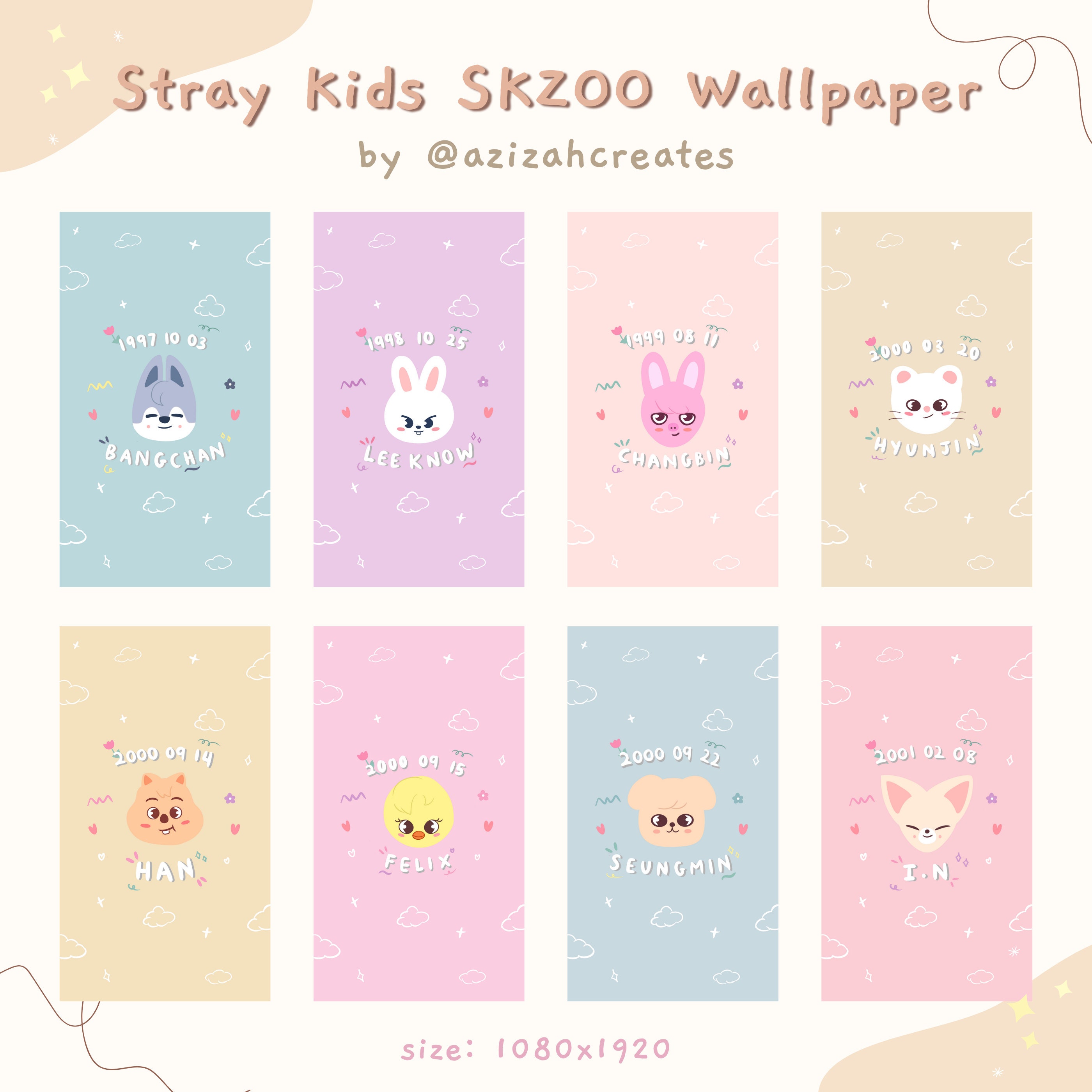 Stray Kids SKZOO Wallpaper / Lockscreen - Etsy Australia