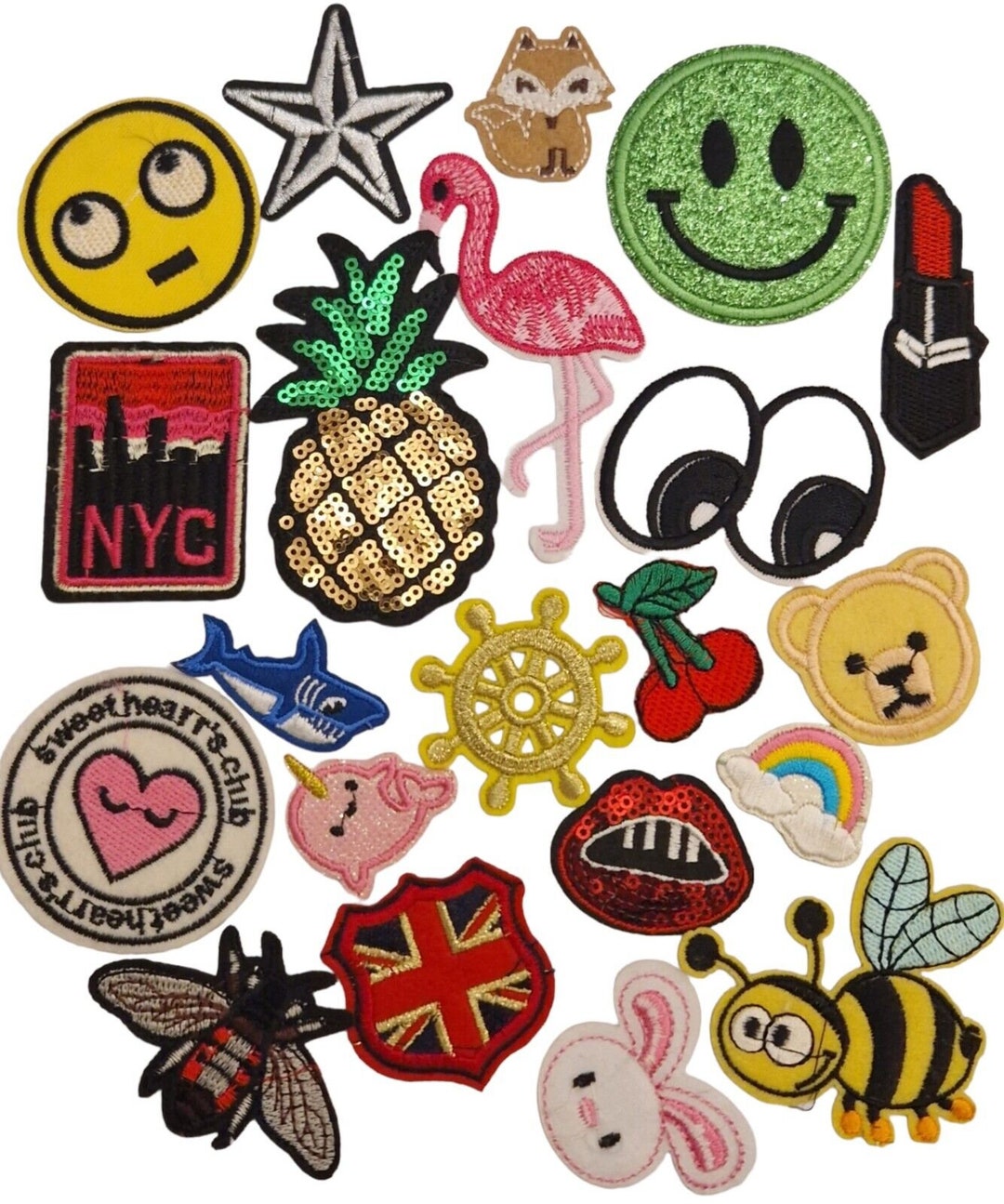 Funky Iron on Patch Badge Cool Transfers Embroidered Applique Cloth ...