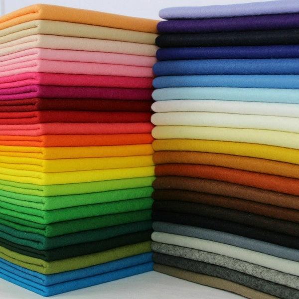 90cm Quality Wool Blend Felt 1mm Thick Sold Per Half Metre Per Metre All Colours