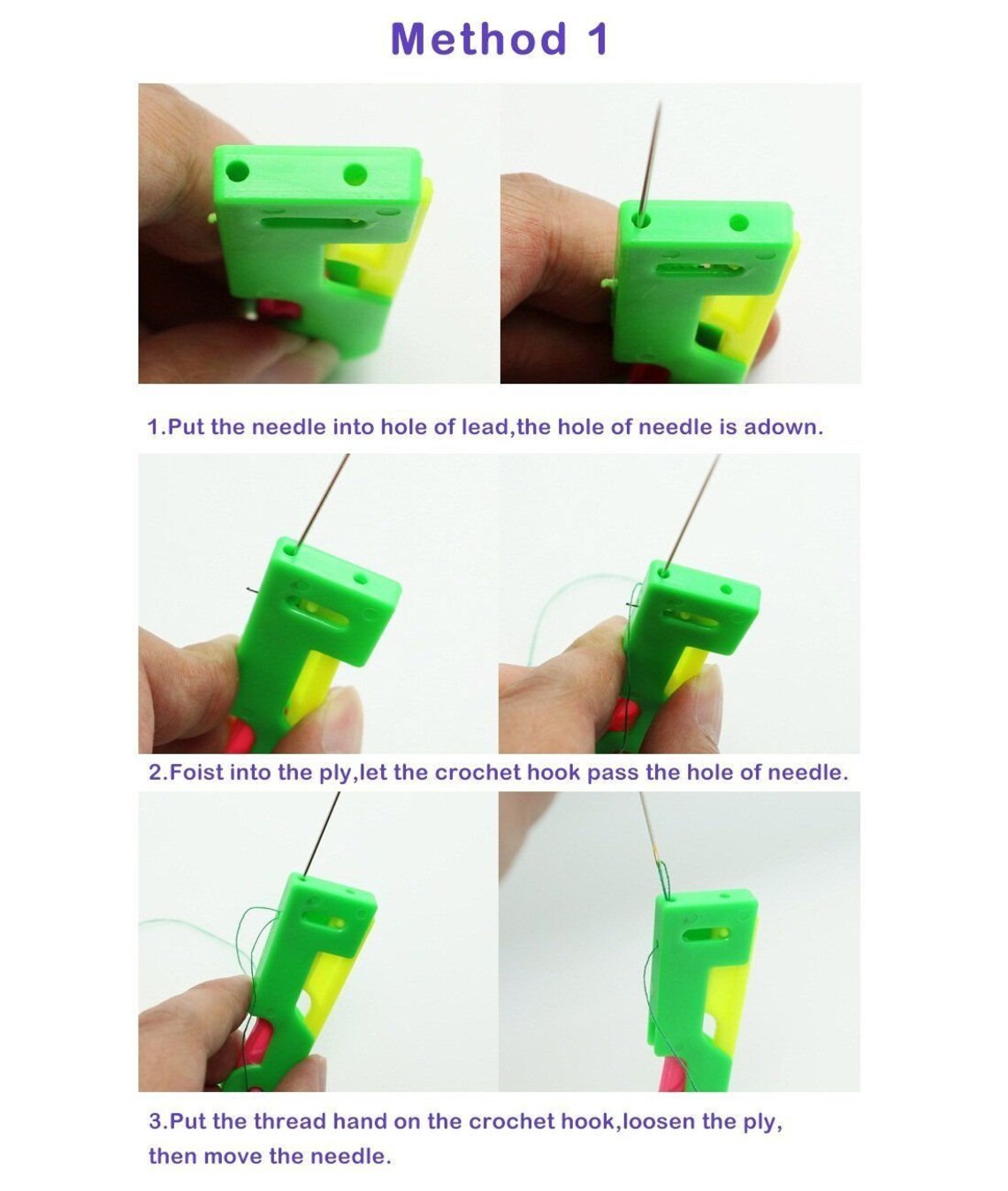 Easy to Use Needle Device Automatic Needle Threader Thread Guide Sewing ...