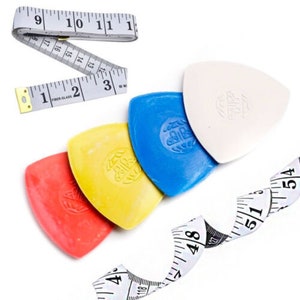 Triangle Tailor's Chalk for Marking Fabric, Sewing, Crafts. Great Quality.  Red White Yellow Blue. Buy Only One or a Pk of 10. Ships Fast USA 
