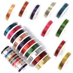 Quality Copper Metal Jewellery Craft Wire 0.4mm 1mm 1.5mm & 2mm 20 COLOUR CHOICE