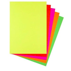 Paquete de 10 cartulinas de colores fluorescentes A4 de NEON, 5 colores: manualidades, bricolaje, álbumes de recortes