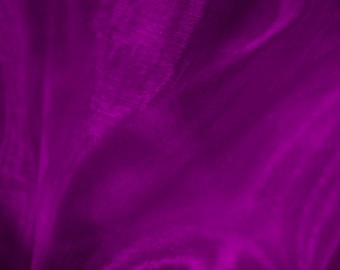 Sheer Organza Fabric Voile Sold Per Metre Wedding Material 150Cm Wide Purple