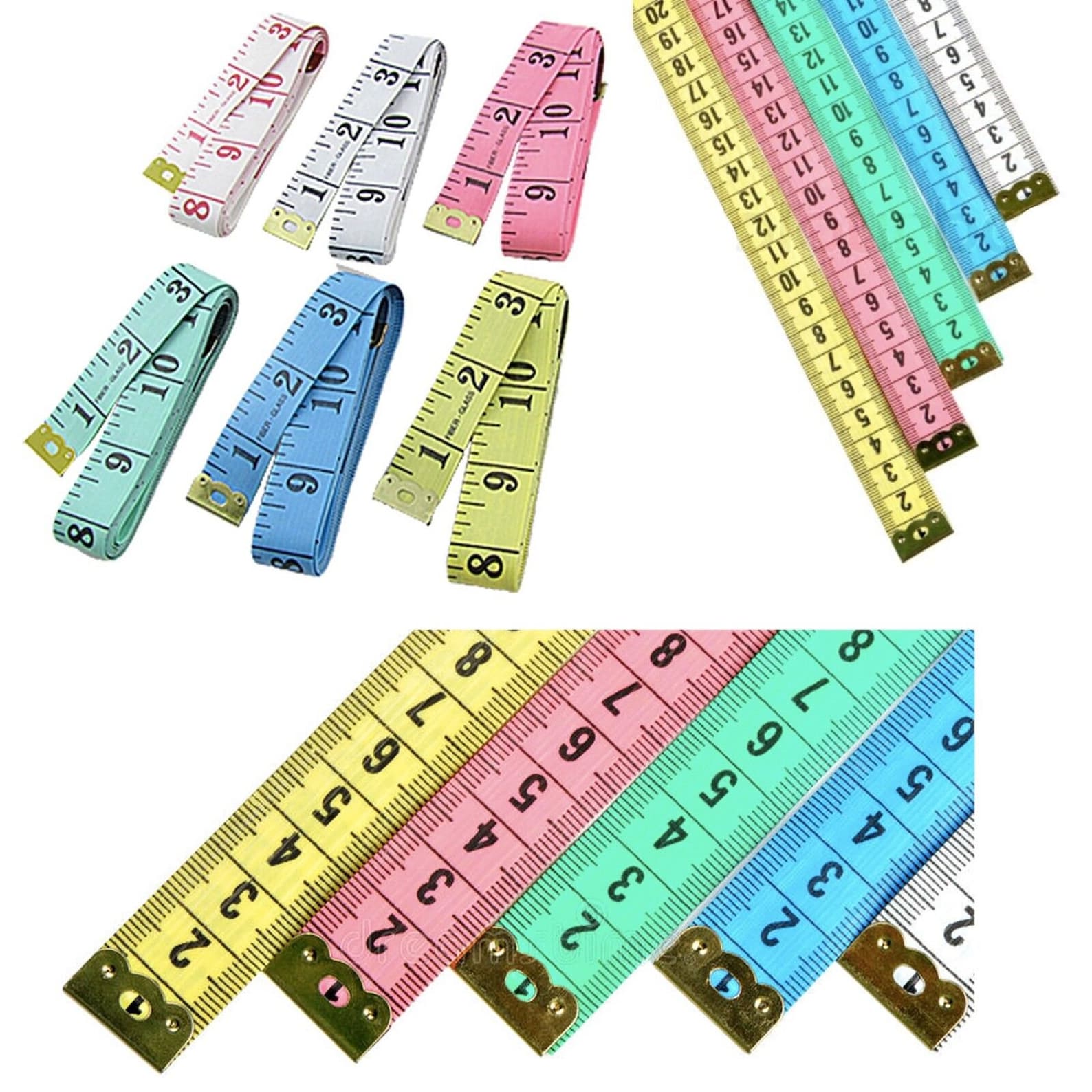 Measure Ruler Cloth Body Measuring Ruler Sewing Cloth Tailor Tape Measure Soft Flat 60 ...