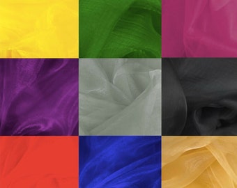 Sheer Organza Fabric Voile Sold Per Metre Wedding Material 150Cm Wide