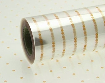 2M Gold Dot Cellophane Gift Wrap Wedding Birthday Baby Flowers Hampers Present