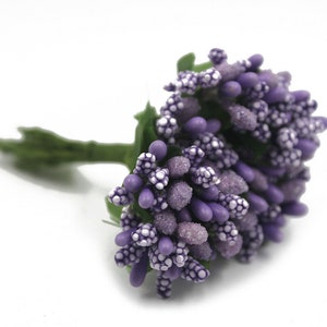 Lilac Babies Breath Flowers & Stems Artificial Gypsophil Fake Flower Pearl Spray Craft
