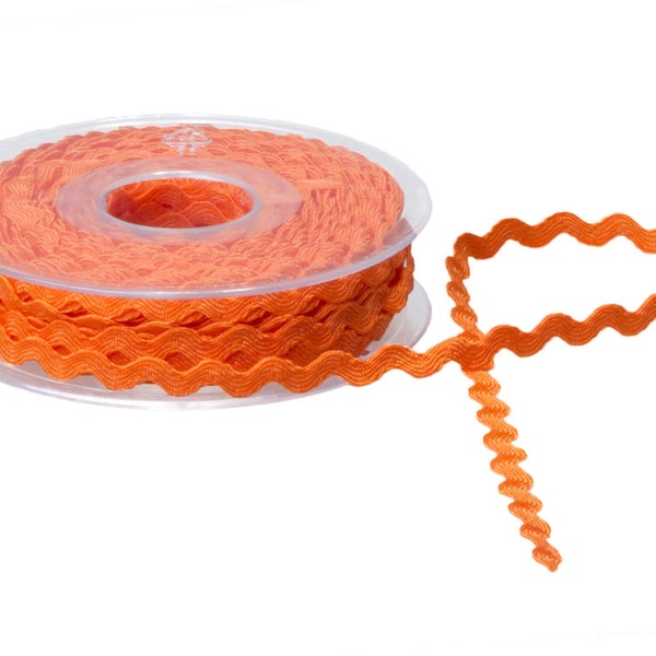 5mm Ric Rac Ribbon Braid Trimming Ricrac Metre Choice of Colours DIY Sewing Trim Orange