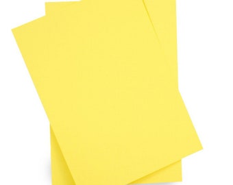 Biglietto artigianale colorato A4 GIALLO da 160 g/m² - Scegli il colore e la dimensione della confezione P&P gratuito
