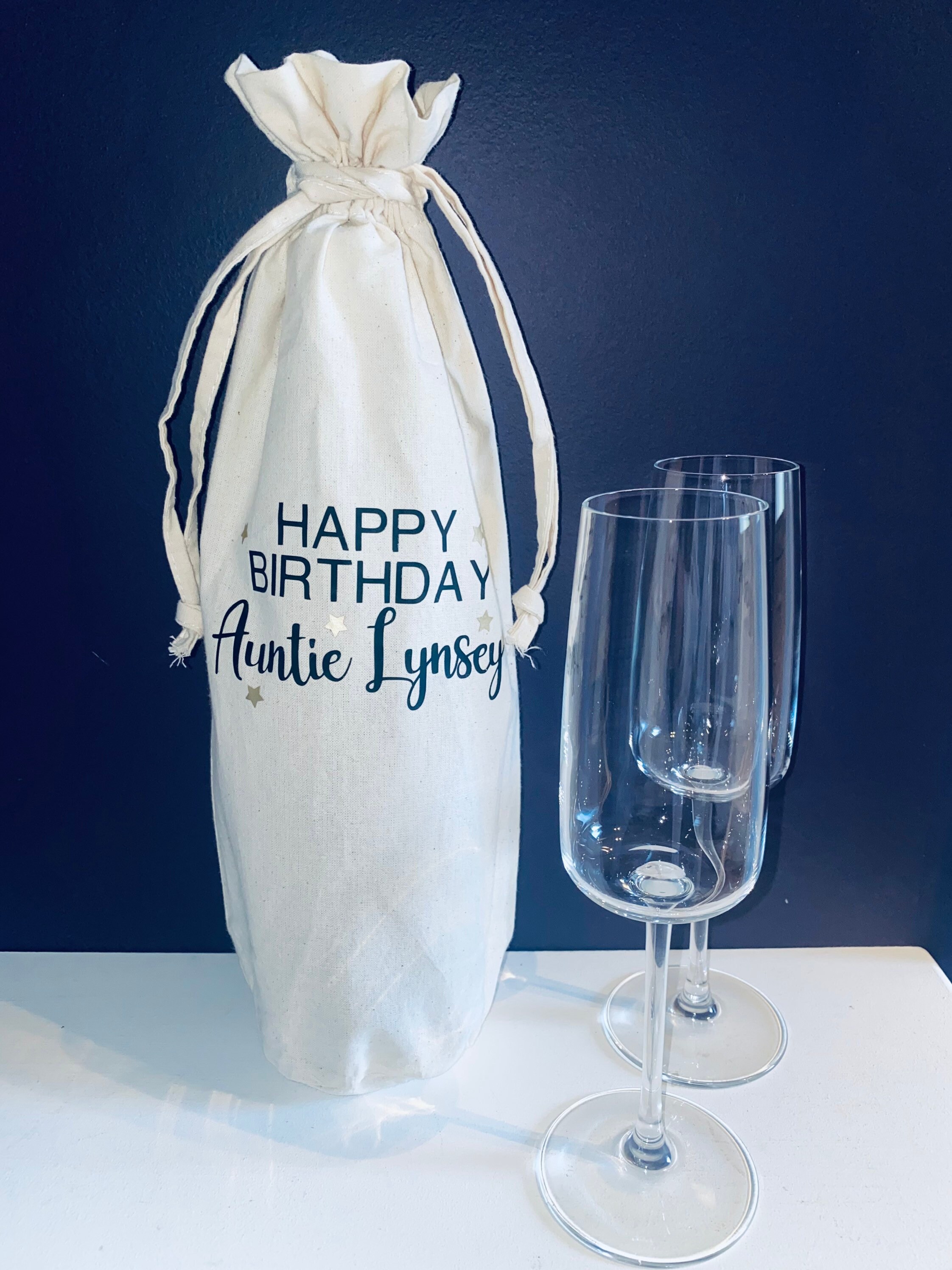 Personalised Bottle Gift Bag Wine Bag Champagne Bag Etsy