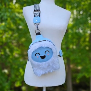 Sac à bandoulière yéti, joli sac à bandoulière bonhomme de neige abominable, sac à main fantaisie fantaisie kawaii