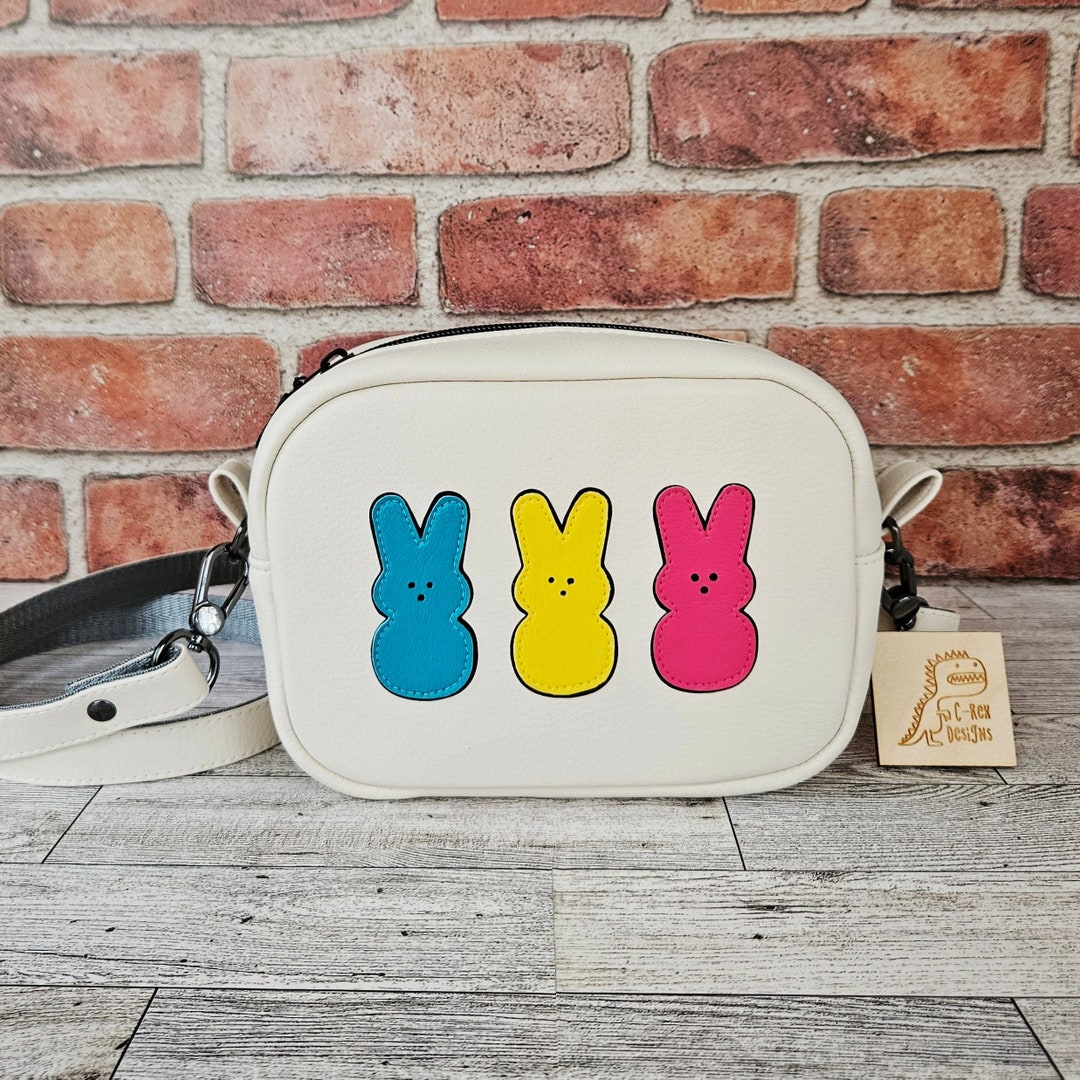 ★23SS★KIRSH★WITTY BUNNY MINI CROSS BAG Small Easter Peep Crossbody Bag, Cute Bunny Purse, Funny