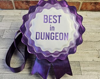 Purple Best in Dungeon Award Ribbon Crossbody Bag, Princess Donut Cosplay Accessory, Fun Dungeon Crawler Carl Purse