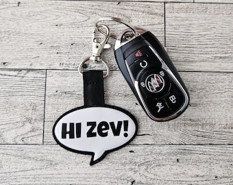 Hi Zev Keychain, Dungeon Crawler Carl Speech Bubble Bag Charm