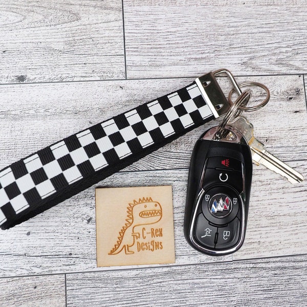 Checkered Flag Lanyard Keychain, Race Car Key Fob, Racing Driver Key Chain, NASCAR fan, Gift for Car Racing Fan