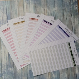 Budget Tracking sheets