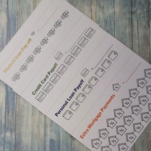 Debt Payoff Savings Cards