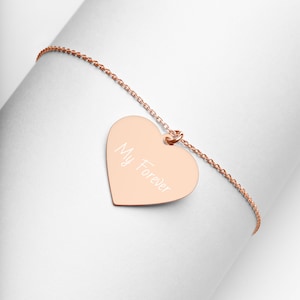 My Forever Engraved Silver Heart Necklace
