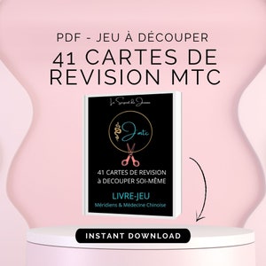 41 cartes à découper : Révision méridiens et théorie générale médecine chinoise, PDF à télécharger, Cours Médecine Chinoise