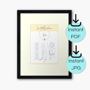 Spleen Meridian Poster, Printable Poster, Printable Poster, PDF, JPG, Acupuncture Art, Wall Decor, Acupuncture Poster