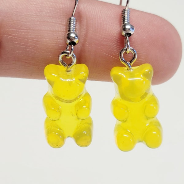 Gummy Bear Earring Yummy Yellow Gift Jewelry