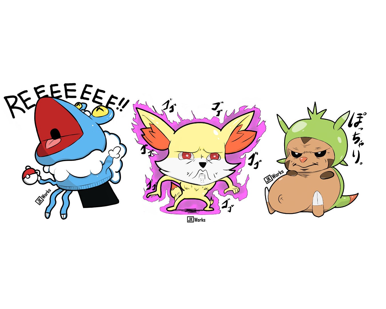 6 Stickers Pokémon