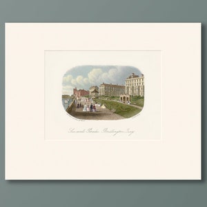 Gravure vintage front de mer de Bridlington - Reproduction giclée pour cadre 10 x 20 cm