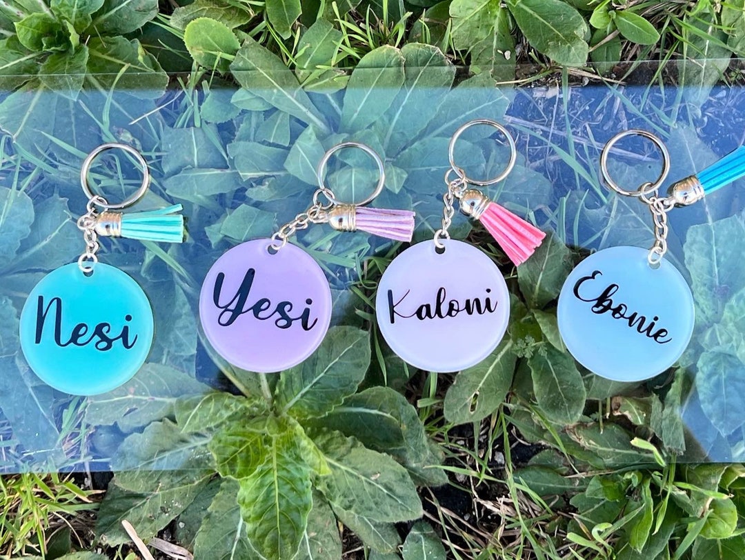 Spring Keychains Pastel Color Keychains Handmade Resin Etsy