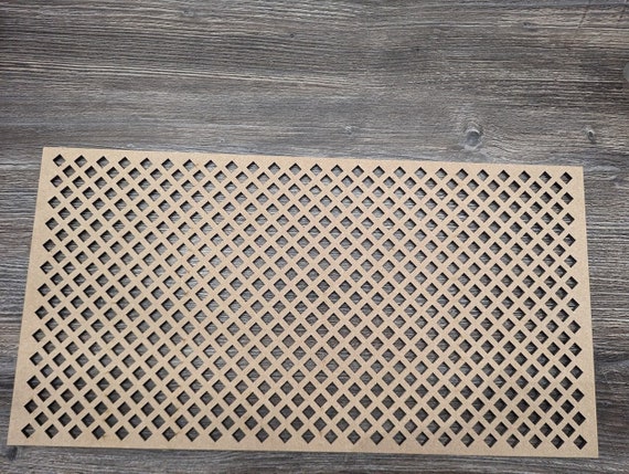 Wooden  6mm Thick MDF Diamond Grille (580 x 300mm Size) Decorative Panel Radiator Cover air Grille D5 Pattern