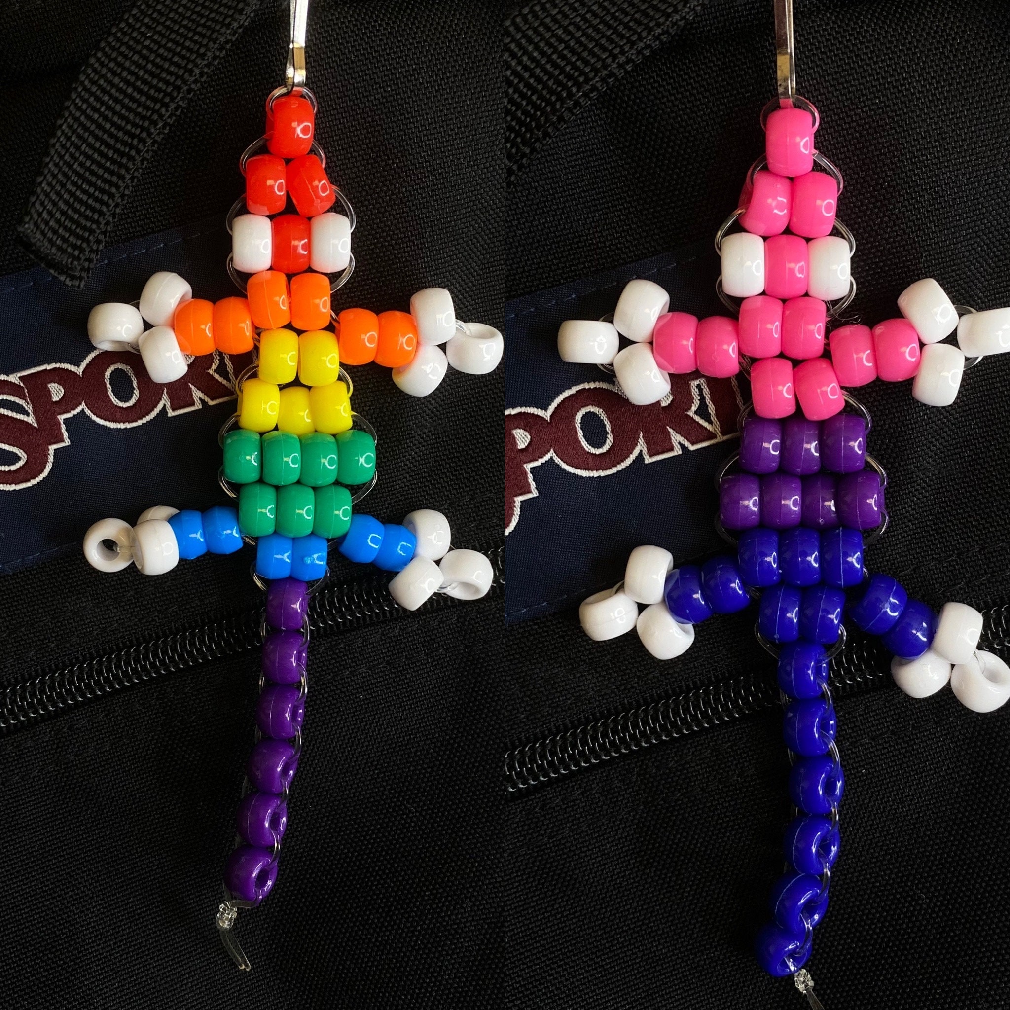 Bead Axolotl Keychain Toy -   Pony bead projects, Pony bead crafts,  Pony bead patterns