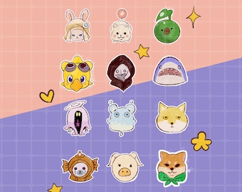 Final Fantasy XIV Minions Digital Emote ver 2 /png and gif/Animated