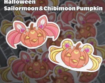 Halloween pumpkin Sticker, Glossy finish, 3-inch
