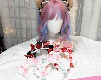 Kawaii Bear Ear Headband, Lolita Harajuku Hair Accessory