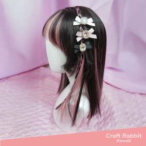 Small Bow Hair Clip: Jirai Kei Kawaii Ribbon, Hime Gyaru Style