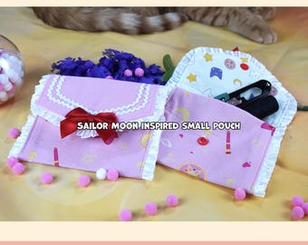 Sailor Moon inspired Small Pouch | Kawaii Pink Frill Mini Wallet