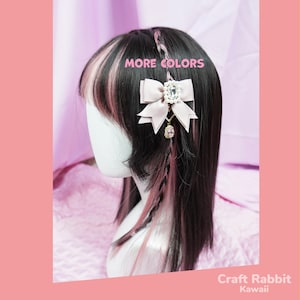 Jirai Kei Hair Pin Kawaii Lolita Style Ribbon Clip Harajuku Fairy Hime Gyaru Accessory Street Fashion Japanese Korean
