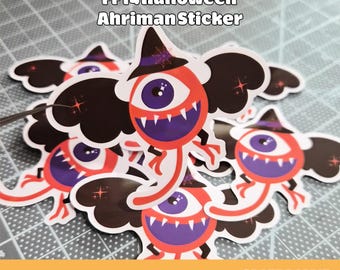 FF14 Halloween All Saints’ Wake Ahriman sticker, Glossy finish, 3-inch