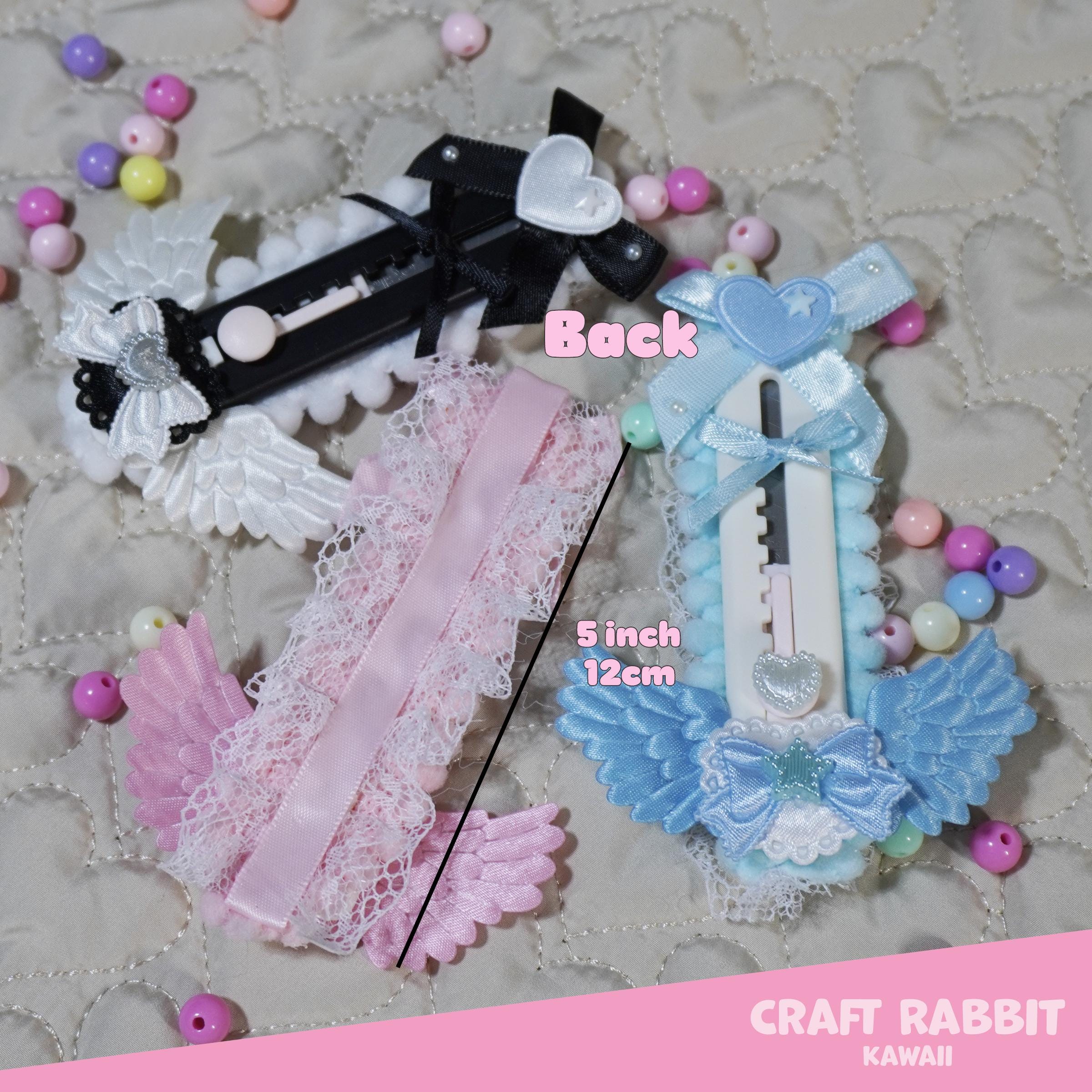 2026 Angel Wing Box Cutter – Kawaii Lace Craft Tool With Heart