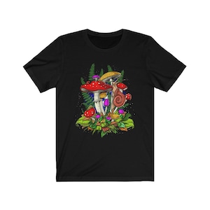 Nature Magic Mushroom T-Shirt - High Quality Psychedelic Graphic Tees Available In Multiple Colors & Sizes | Novelty Graphic Tee Gift