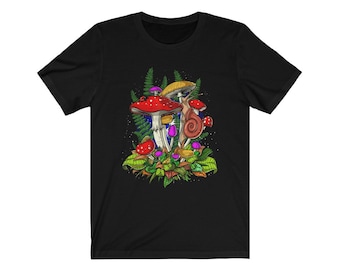 Nature Magic Mushroom T-Shirt - High Quality Psychedelic Graphic Tees Available In Multiple Colors & Sizes | Novelty Graphic Tee Gift