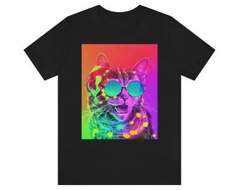 Trippy Kitty With Sunglasses Shirt  - Psychedelic Cat T-Shirt