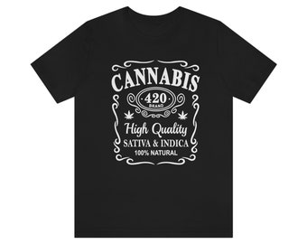 High Quality Cannabis - 420 Weed Smokers Tee In Various Colors & Sizes | Made From High Quality Materials For Comfortable Wear