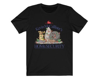 Unisex Home Alone Graphic Quote T-Shirt - Funny Kevin McCallisters Home Security Tee in Various Sizes & Colors | Christmas Shirt Gifts
