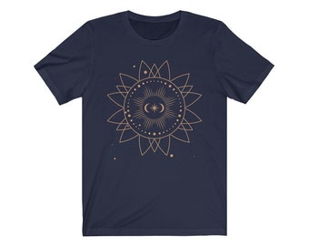 Unisex Isometric Flower T Shirt - Comfortable & Lightweight Tee For Everyday Wear w/ Multiple Color And Size | Unique Birthday Gift Idea