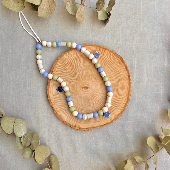 Anti Tick Dog Collar Natural, EM-Ceramic Silicone Beaded Necklace, blueberry Charm Summer Collar, Chemical-Free Handmade