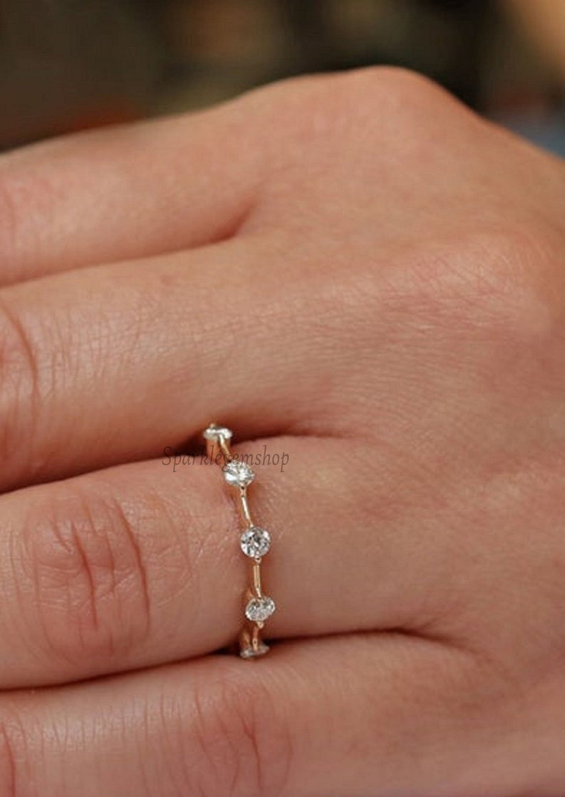 Bubble Wedding Band 14k Solid Yellow Gold Wedding Band Real Etsy