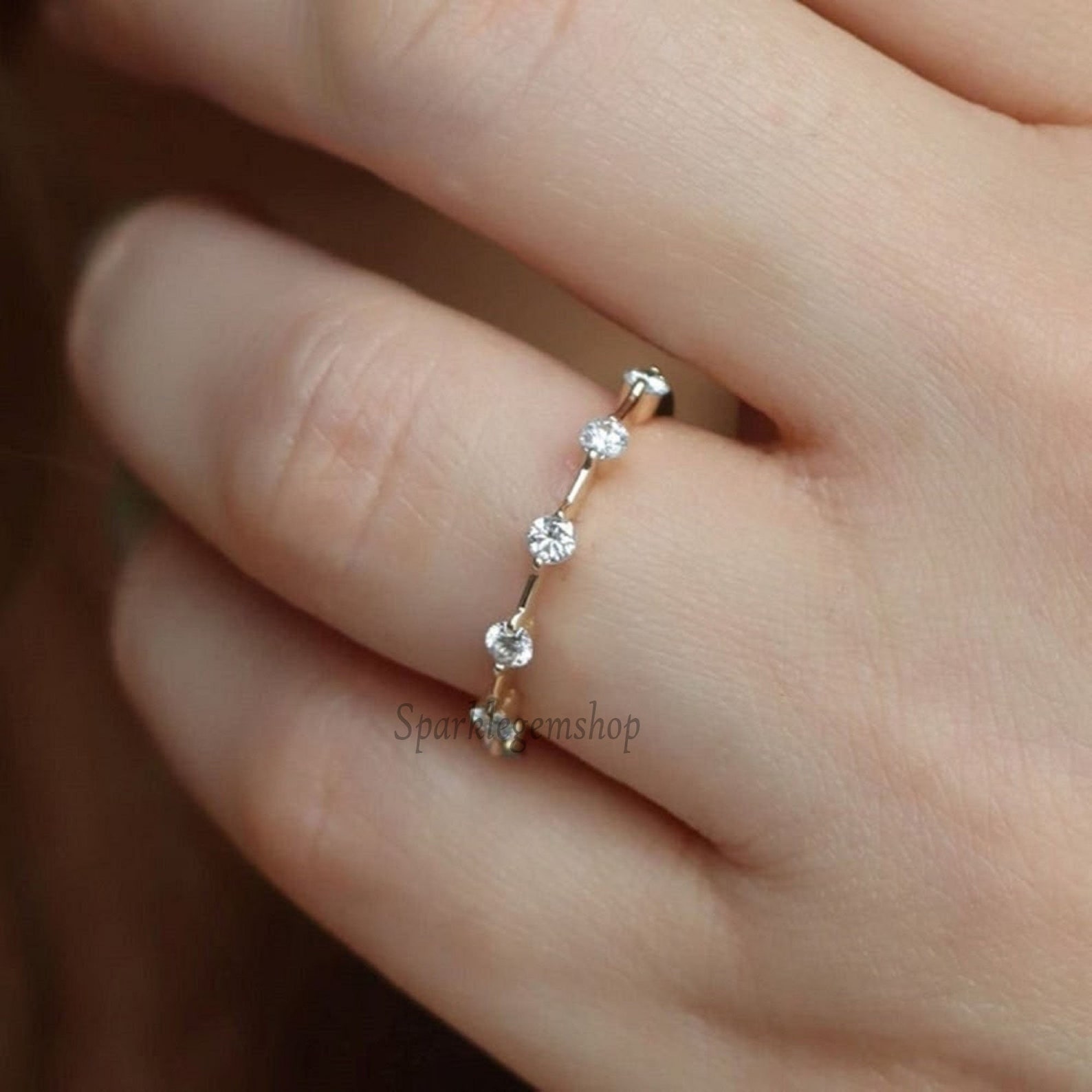 Bubble Wedding Band 14k Solid Yellow Gold Wedding Band Real Etsy