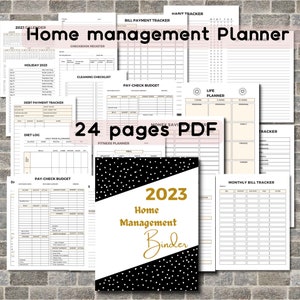 Home Management Binder Printable | Household Planner 2023 (PDF)